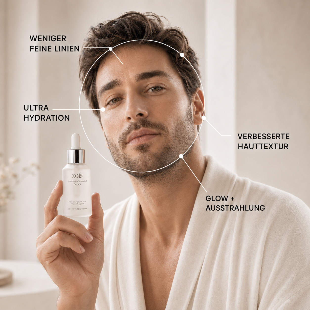 Zois Titan - Hyaluron + Vitamin E Serum (Men)